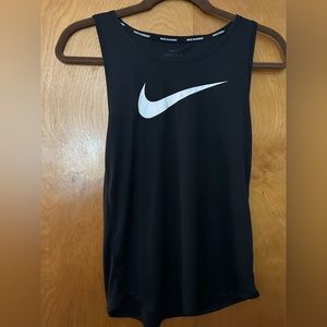 Nike running tank top, dri-fit, black, extra small